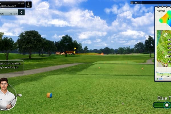 GOLFZONのシミュレーションゴルフのラウンド画面