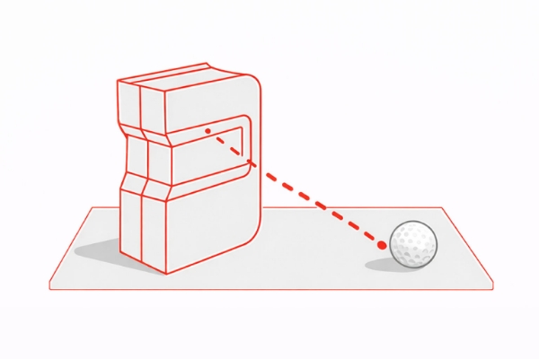 SKYTRAKがボール読込みに失敗している様子