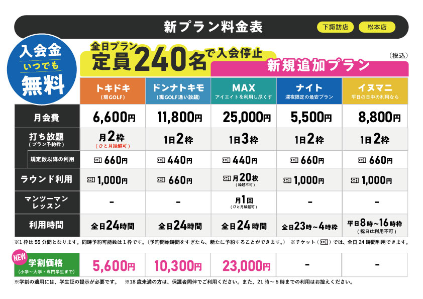 新料金表
