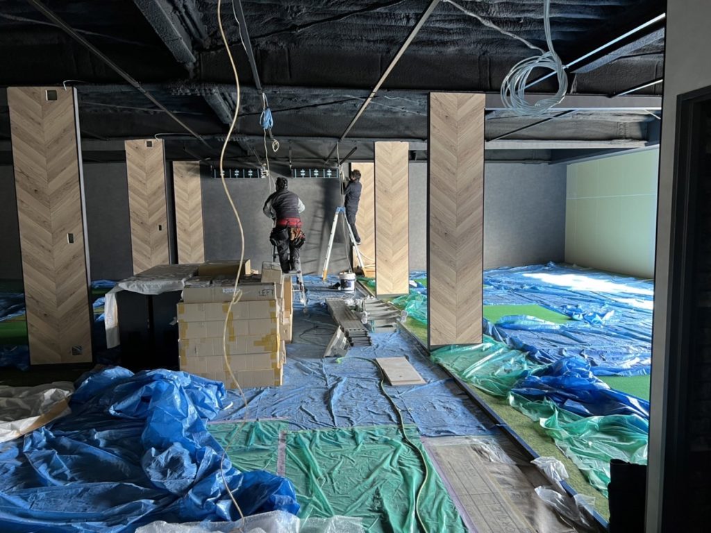 i8GOLF松本店の工事の様子